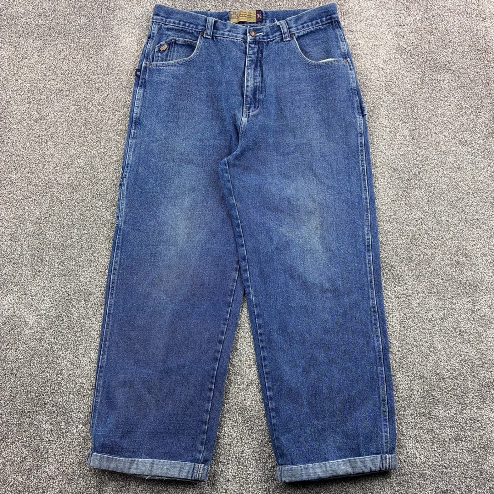 Vintage Y2K Dtek‎ Carpenter Jeans Men's 36x32 Blue Denim Baggy Wide Leg Grunge